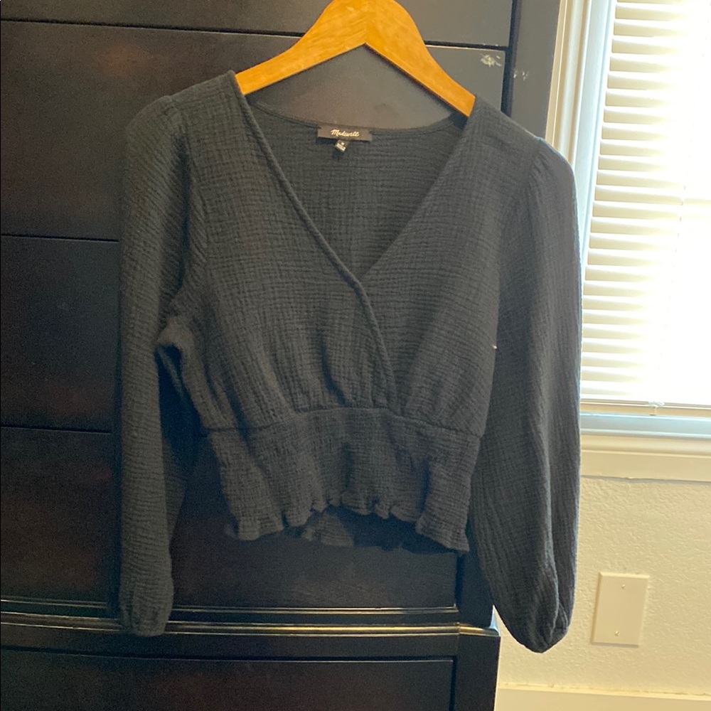 Madewell Black Long Sleeve Women's Top